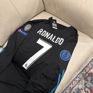 2017/18 Real Madrid Away RONALDO #7 FitS Large / XL Slim Fit   Soccer Jersey